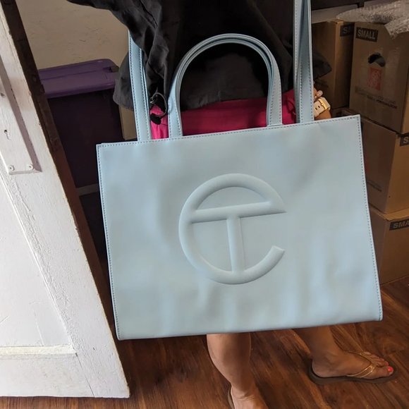 Telfar Medium Pool Blue Shopping bag - Picture 7 of 9